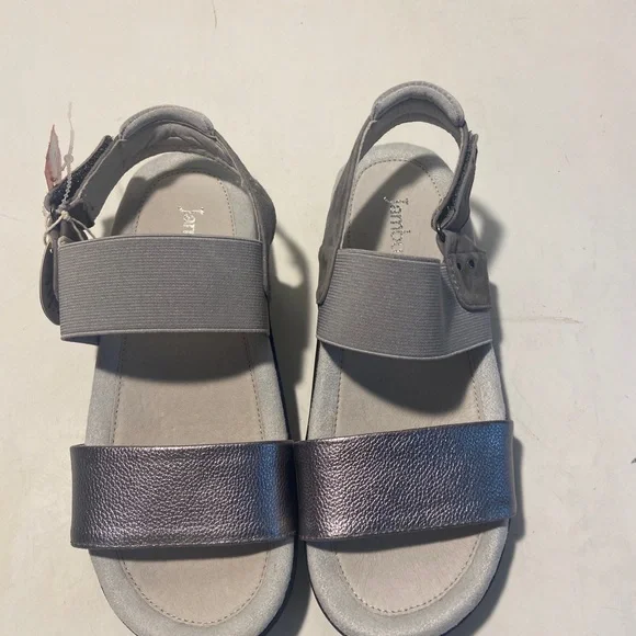 Jambu gray leather sandals with Velcro heel strap various sizes all NWT - Picture 6 of 7